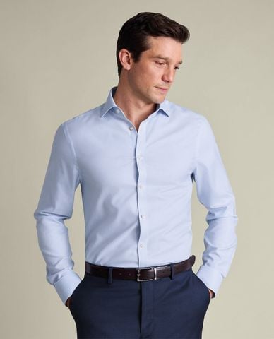  CHARLES TYRWHITT - Áo sơ mi nam cổ bẻ tay dài Non Iron Twill 