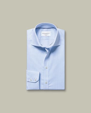  CHARLES TYRWHITT - Áo sơ mi nam cổ bẻ tay dài kẻ sọc Greenwich 