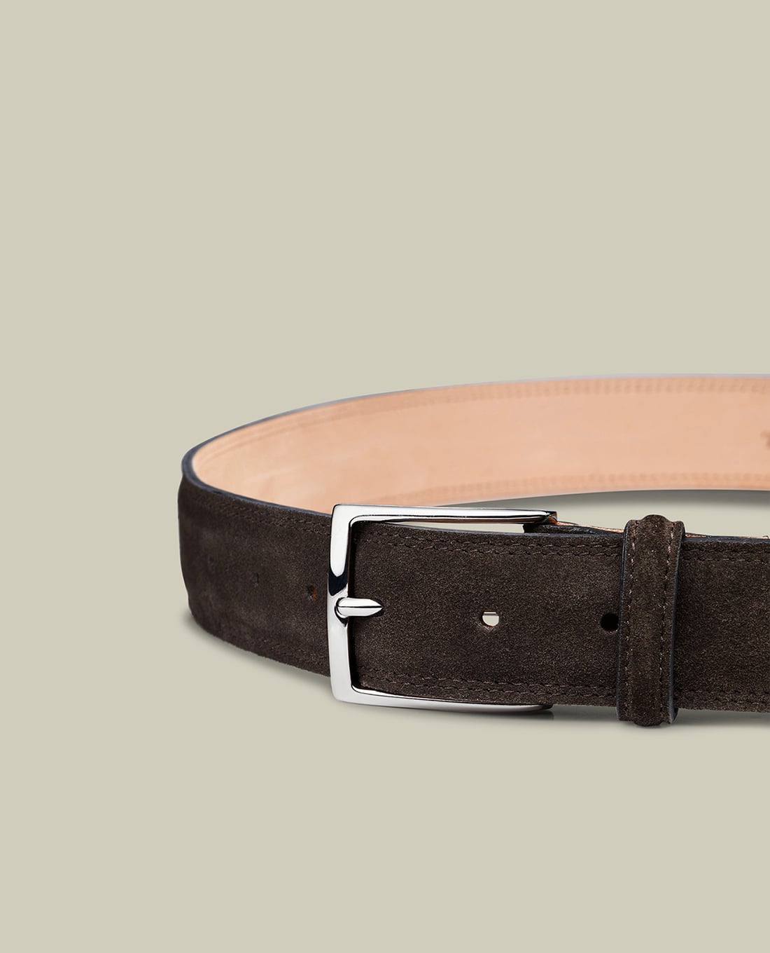 CHARLES TYRWHITT - Thắt lưng nam bản vừa Suede Leather