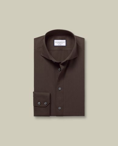  CHARLES TYRWHITT - Áo sơ mi nam cổ bẻ Non Iron Stretch Poplin 