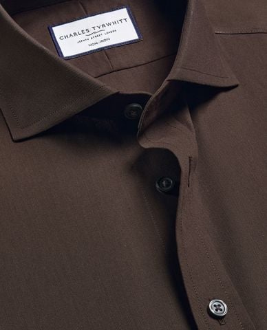  CHARLES TYRWHITT - Áo sơ mi nam cổ bẻ Non Iron Stretch Poplin 