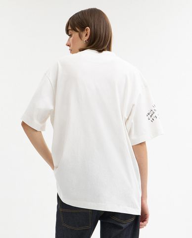  COACH - Áo thun nữ cổ tròn tay ngắn Heritage 