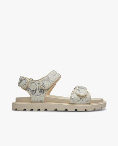  COACH - Giày sandals nữ đế thấp Brynn In Crystal Signature 