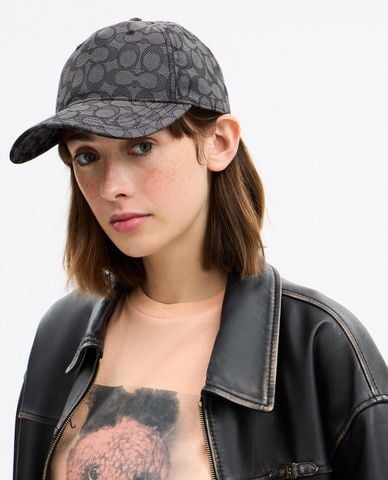  COACH - Nón bóng chày nữ Signature Jacquard 
