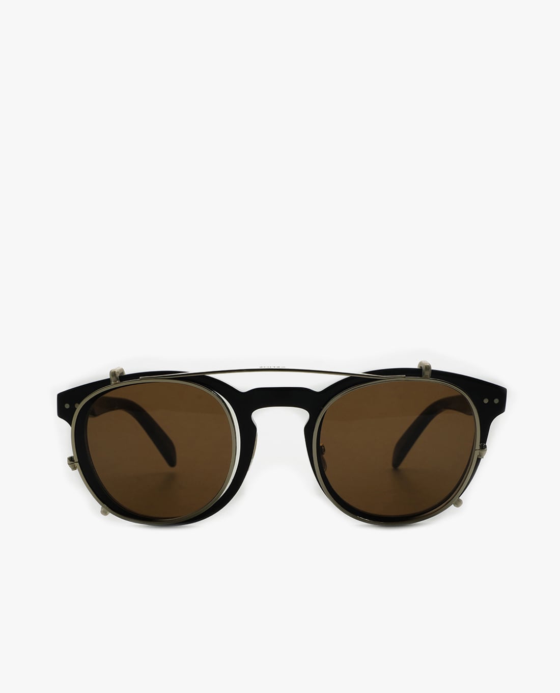 CELINE - Kính mát nữ gọng tròn kẹp đôi