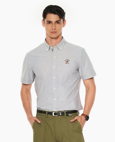  BEVERLY HILLS POLO CLUB - Áo sơ mi nam cổ bẻ tay ngắn hiện đại 