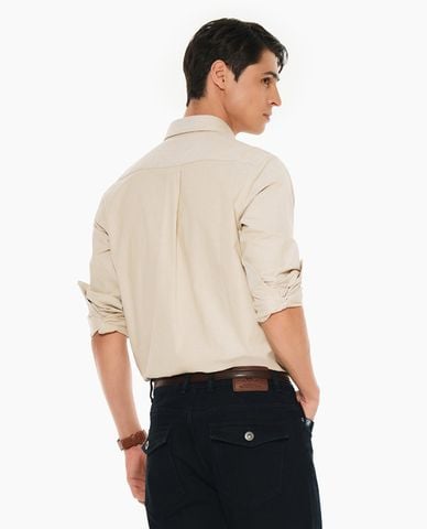  BEVERLY HILLS POLO CLUB - Áo sơ mi nam cổ bẻ tay dài phối logo 