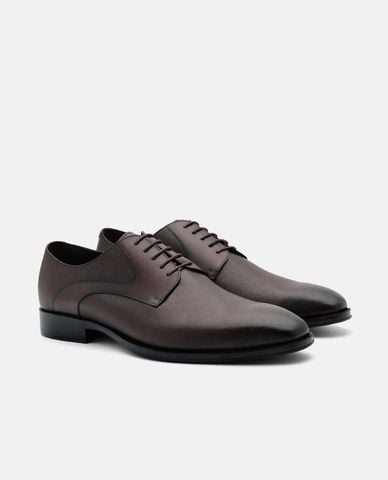  PEDRO - Giày tây nam mũi tròn Saffiano Leather 