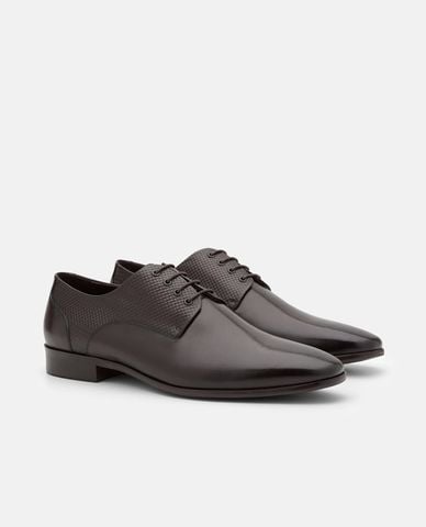  PEDRO - Giày tây nam mũi tròn Woven Leather 