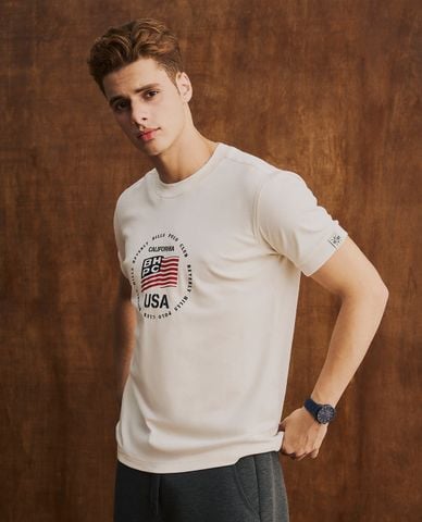  BEVERLY HILLS POLO CLUB - Áo thun nam cổ tròn tay ngắn in họa tiết 