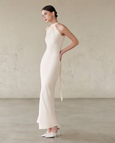  LARMES - Đầm maxi cổ yếm đuôi cá Evyn 