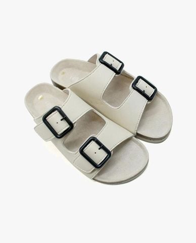  SNEAKERBUZZ - Dép unisex quai ngang phối logo 