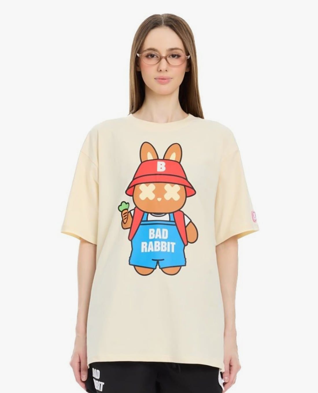 BAD RABBIT CLUB - Áo thun unisex cổ tròn tay ngắn Festive Rabbit