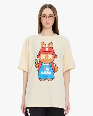  BAD RABBIT CLUB - Áo thun unisex cổ tròn tay ngắn Festive Rabbit 