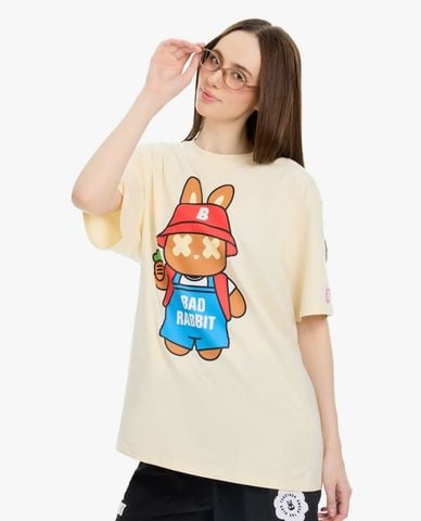  BAD RABBIT CLUB - Áo thun unisex cổ tròn tay ngắn Festive Rabbit 