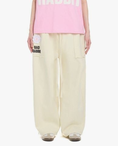  BAD RABBIT CLUB - Quần dài unisex ống rộng lưng thun Bouncy 