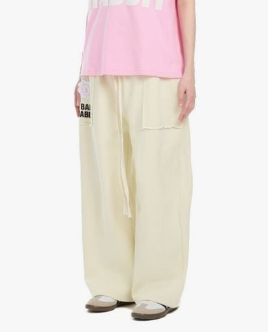  BAD RABBIT CLUB - Quần dài unisex ống rộng lưng thun Bouncy 