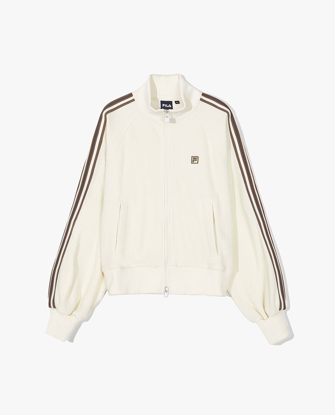 FILA - Áo khoác thể thao nữ dệt kim cổ trụ khóa zip 1911