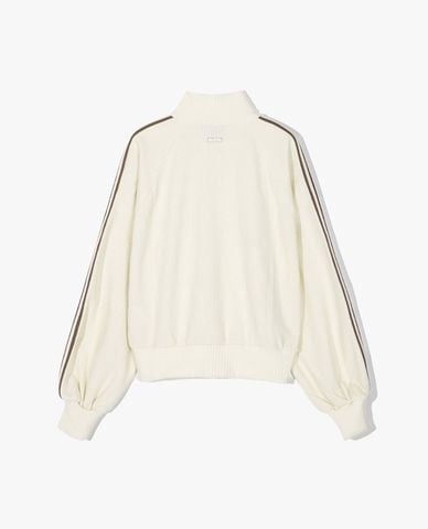  FILA - Áo khoác thể thao nữ dệt kim cổ trụ khóa zip 1911 