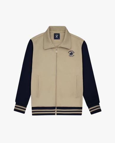  BEVERLY HILLS POLO CLUB - Áo khoác bomber nam cổ bẻ phối khóa zip 