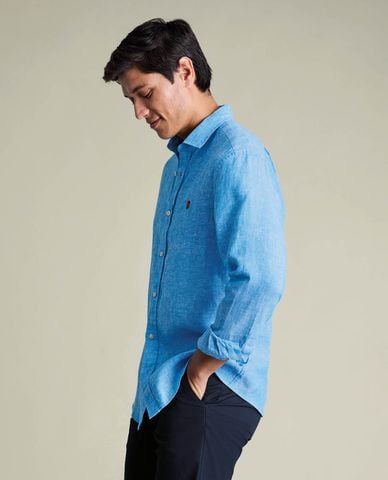  CHARLES TYRWHITT - Áo sơ mi nam cổ bẻ tay dài thêu hoa 