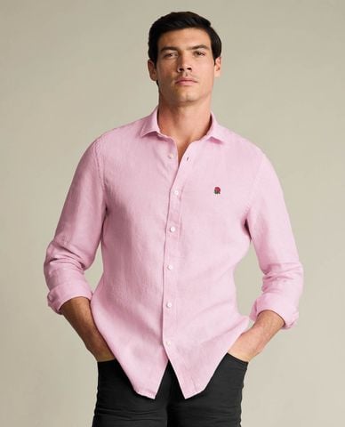  CHARLES TYRWHITT - Áo sơ mi nam cổ bẻ tay dài thêu hoa 