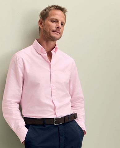  CHARLES TYRWHITT - Áo sơ mi nam cổ bẻ tay dài Washed Oxford 
