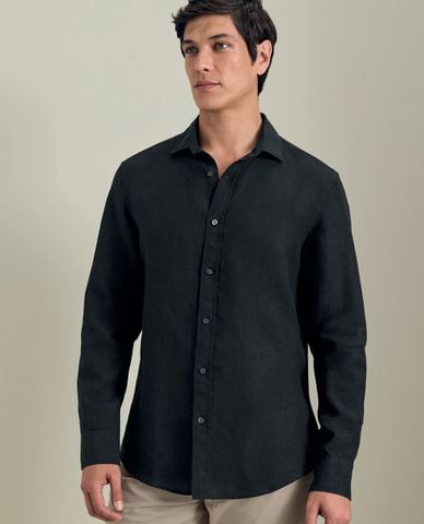  CHARLES TYRWHITT - Áo sơ mi nam cổ bẻ tay dài Pure Linen 
