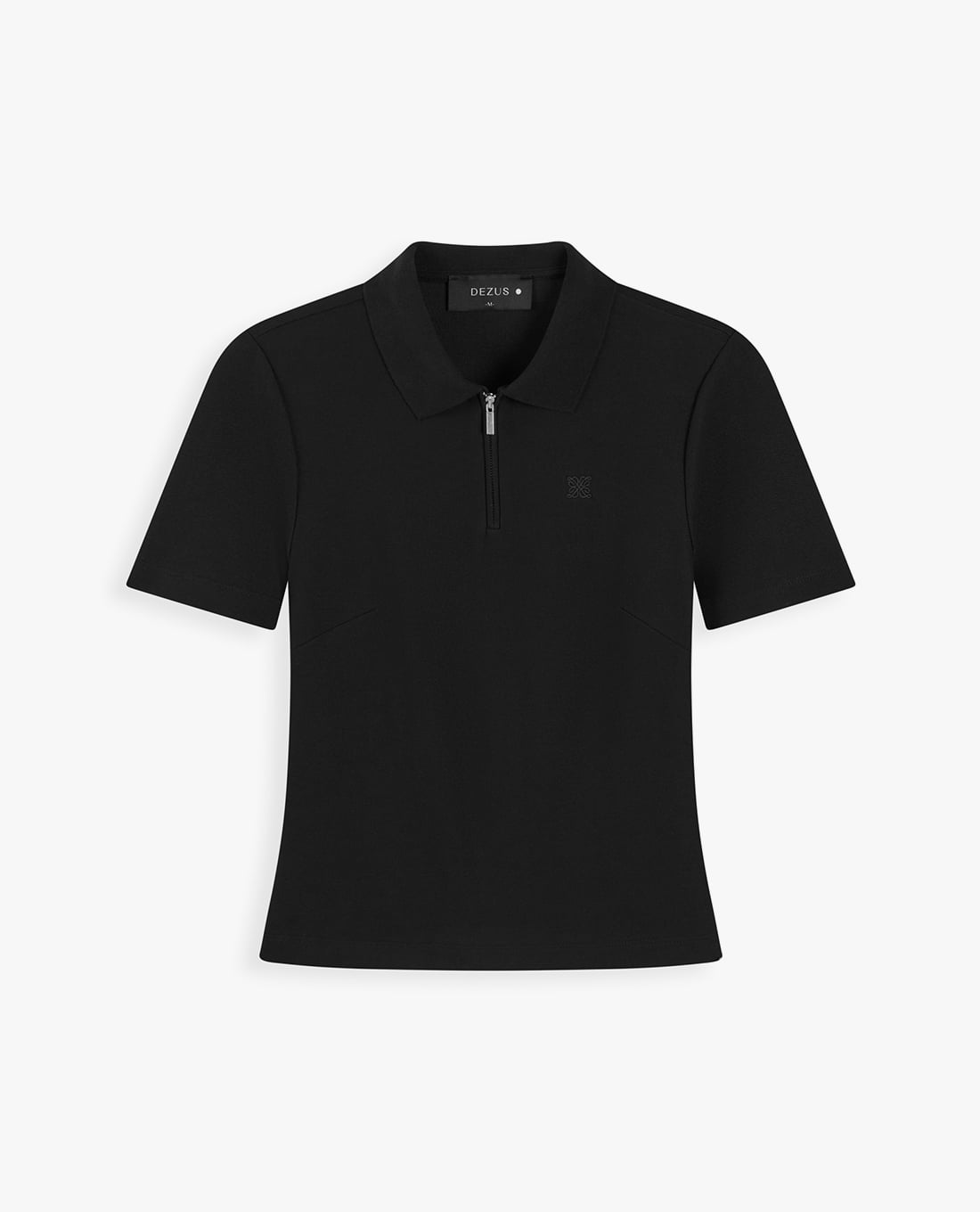 DEZUS - Áo polo nữ tay ngắn phối khóa zip Della