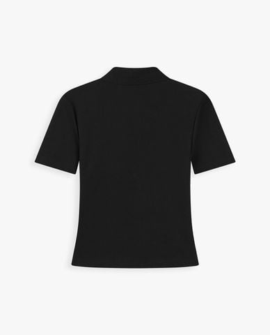  DEZUS - Áo polo nữ tay ngắn phối khóa zip Della 
