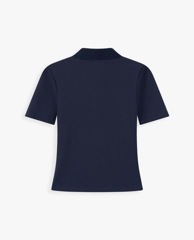  DEZUS - Áo polo nữ tay ngắn phối khóa zip Della 