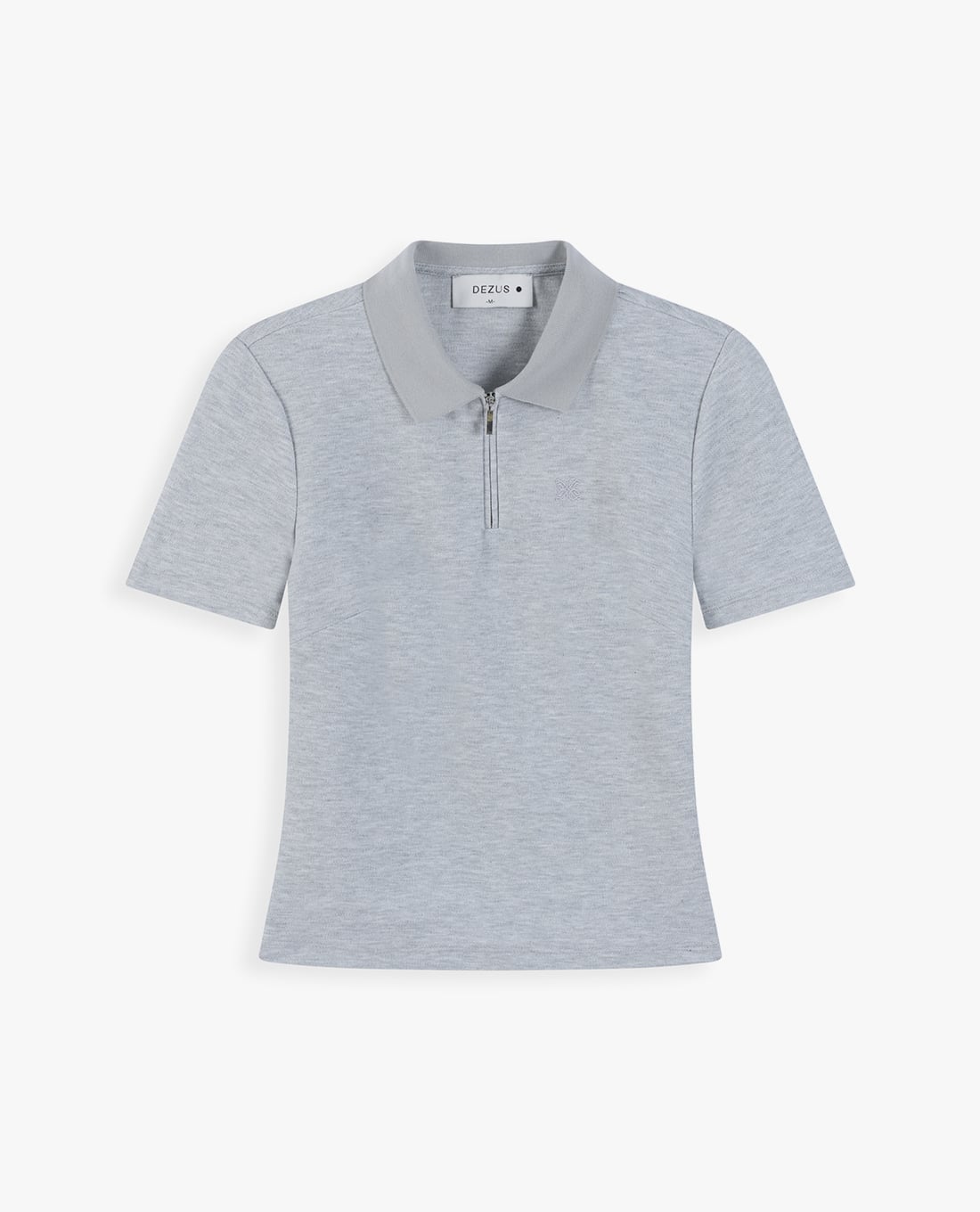 DEZUS - Áo polo nữ tay ngắn phối khóa zip Della