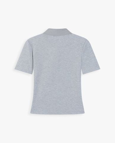  DEZUS - Áo polo nữ tay ngắn phối khóa zip Della 