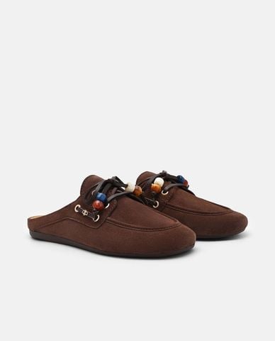  PEDRO - Giày mules nữ đế bệt mũi tròn Dee 
