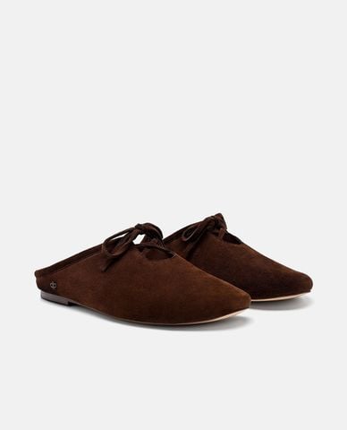  PEDRO - Giày mules nữ đế thấp mũi tròn Elise 