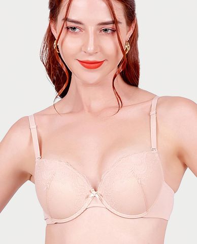  MISAKI - Áo ngực cup 3/4 ren đai trơn mút dày 