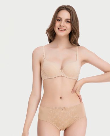  MISAKI - Quần lót nữ lưng cao microfiber phối ren 