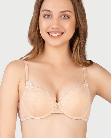  MISAKI - Áo ngực mút dày cúp ren phối dây lưng ren 