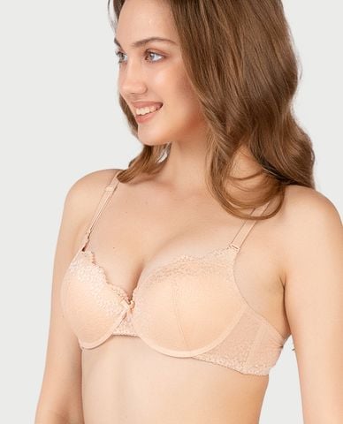  MISAKI - Áo ngực mút dày cúp ren phối dây lưng ren 