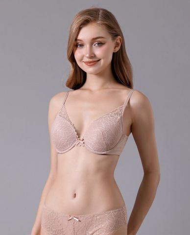  VERA - Áo ngực cup V ren phối lưới mút mỏng 