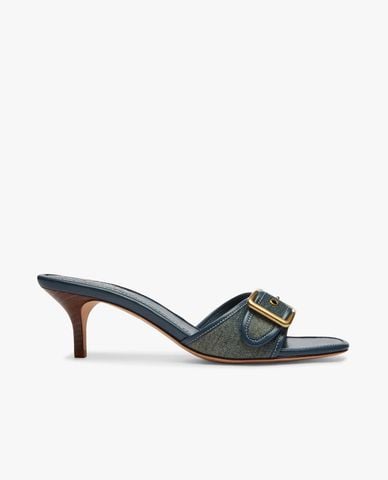  COACH - Giày mules cao gót nữ Margot Loved Denim 