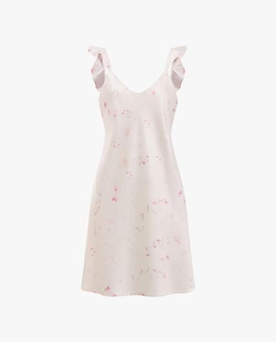  VERA - Đầm ngắn mặc nhà hai dây latin in 