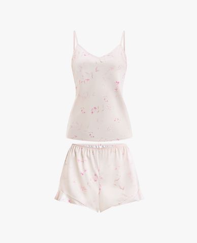  VERA - Bộ quần áo nữ ngắn mặc nhà hai dây latin in 