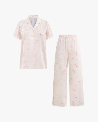  VERA - Bộ pijama nữ dài tay ngắn latin in 