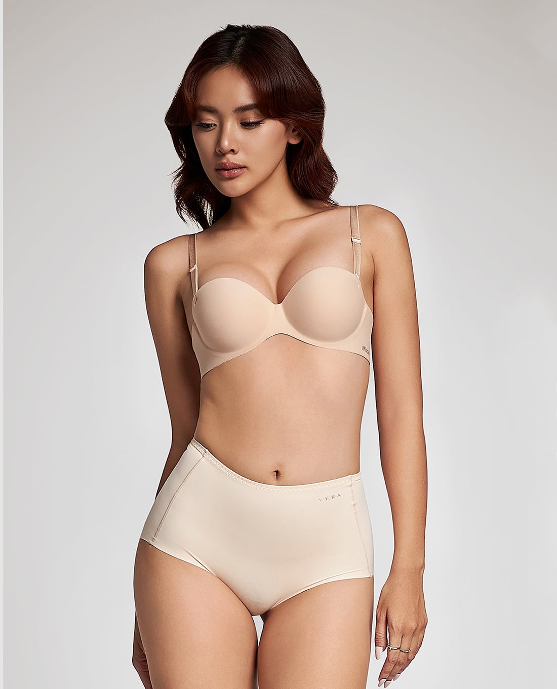 VERA - Quần lót nữ lưng cao nylon trơn