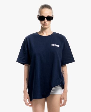  STRESSMAMA - Áo thun unisex cổ tròn tay ngắn Basic 