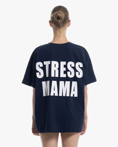  STRESSMAMA - Áo thun unisex cổ tròn tay ngắn Basic 