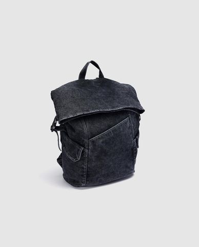  URBAN REVIVO - Balo nam nắp gập wash bạc 