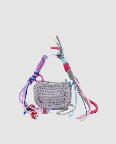 URBAN REVIVO - Túi xách nữ phom chữ nhật phối dây thừng đa sắc 