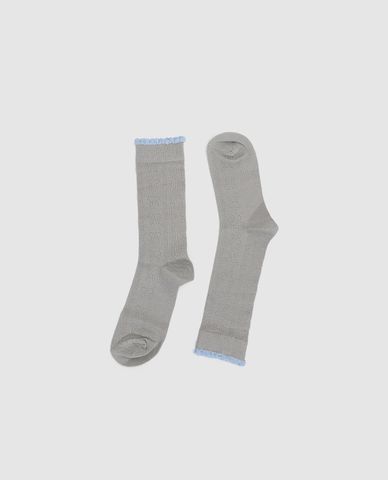  URBAN REVIVO - Vớ nữ cổ cao viền bèo 